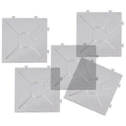 Pärlplattor kvadrat, 15x15cm, byggbara, midirörpärlor 5mm, 10/fp Transparent