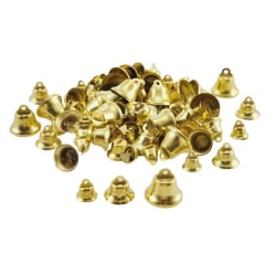 Dekorationsklockor (guldpläterad metall), 3 storlekar, 100/fp Guld