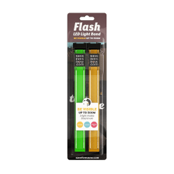 Reflexband Flash LED Light Band, upp till 300m, Gul + Grön 2/fp multifärg