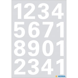 Märketikett Herma Vario 4170 Siffror 0-9 25mm, Vit, 1 ark/fp Vit