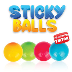 Gröna Sticky Balls Självlysande 4-pack (TikTok)