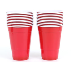 American Party Cups Original Röd (24st collegemuggar i plast) Röd