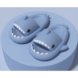 Haj Tofflor Badtofflor EVA Shark Tofflor Barn Dam Herr Mjuka Foppatofflor Sandaler Innetofflor - Light Blue 23-23.5cm