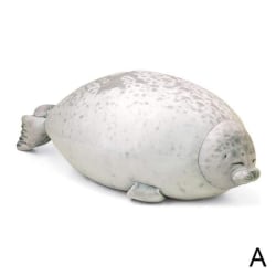 Angry Seal Kudde Plysch Seal Animal Toy Seal Kudde -1 White 40CM