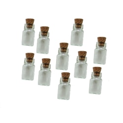 30 miniflaskor med kork  18×10 mm
