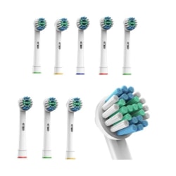 8-pack Oral-B Kompatibla Tandborsthuvuden Vit