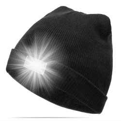 LED Knitted Cap - Black Svart