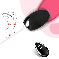 Sexleksaker för äggvibrator med 20 hastigheter för kvinnor Nipple G-Spot Massager Kraftfull Vibrerande Egg Bullet Orgasm Klitorisstimulator Black