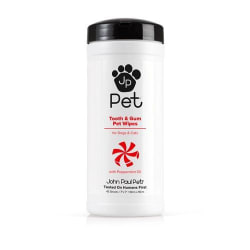 John Paul Pet Tooth & Gum Pet Wipes With Peppermint Oil Transparent