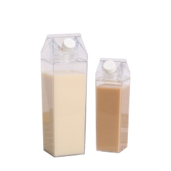 Genomskinlig stilig mjölkkartong vattenflaska