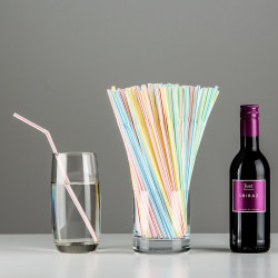 900pcs Plastic Disposable Straws For Parties/bar/beverage Shops/home Straws