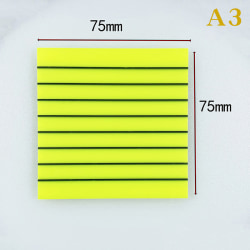 50 ark Vattentät PET Transparent Sticky Notes Memo Pad Stic Yellow