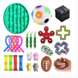 PRO 24 st. Fidget Pop it Toys Set pack för barn och vuxna