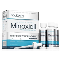 6 st. Foligain Low Alcohol Minoxidil 5% Hair Regrowth Treatment