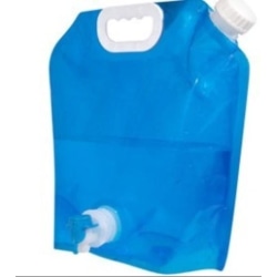 Bärbar vattendunk i plast med kran Blå 10L Blå