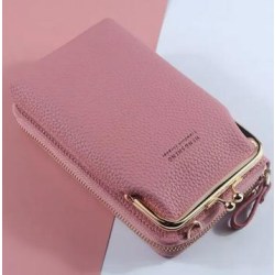 Mobilväska Plånbok Korthållare Väska med axelrem Rosa Rosa