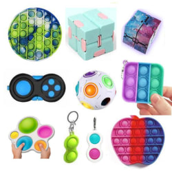 New PRO set - 10 st. Fidget Toys Set för barn och vuxna NYHET multifärg one size