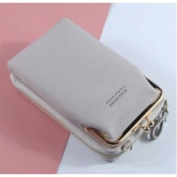Mobilväska Plånbok Korthållare Väska med axelrem Grå grå