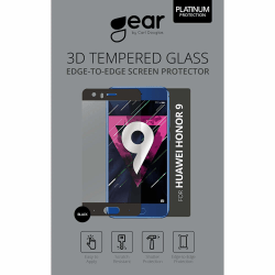 GEAR Härdat Glas 3D  Huawei Honor 9 Edge to Edge Svart