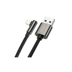 Vinklad USB-A Till Lightning 1M - Svart