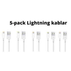 5-pack usb till Lightning kabel