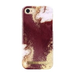 iDeal of Sweden iPhone 6/6S/7/8/SE2 Skal – Golden Burgundy Marbl