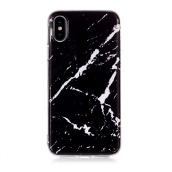 Marmorskal till iPhone XS/X i svart marmor med fläckar