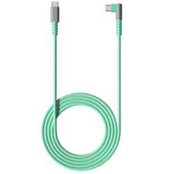 Vinklad USB-A Till Lightning kabel Mintgrön 1M