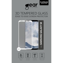 GEAR Härdat Glas Asahi  Samsung S8 5,8" Full Fit Vit