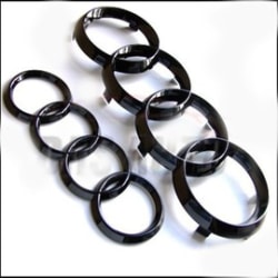 Ringlogotyp Kompatibel med främre och bakre gallerglans, svart