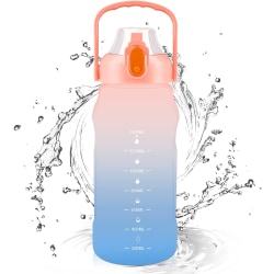 Sportläckagetät vattenflaska pulver blå gradient (1500 ml)