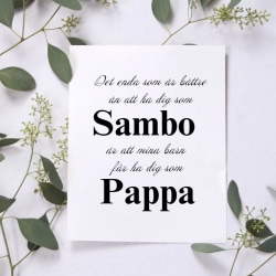 Poster Sambo - Pappa A4 poster