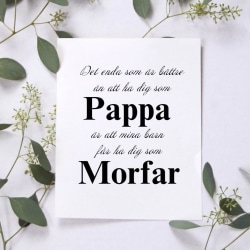 Poster Pappa - Morfar a4 julklapp fars dag
