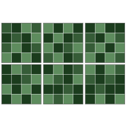 Självhäftande Kakeldekor 30-pack mörkgrön Mosaik