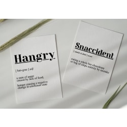 Snaccident & Hangry a4 rolig poster 2 pack