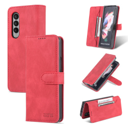 AZNS Skin Feel PU+ CASE -fodral för Samsung Galaxy Z Fold3 5G Red