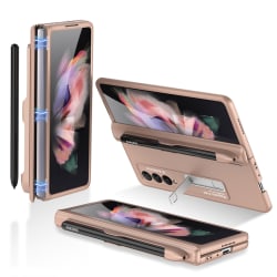 GKK Magnetic Hinge Flip Case För Samsung Galaxy Z Fold3 5G Gold