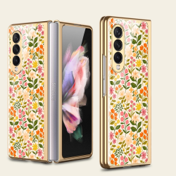 GKK Floral Plating Case För Samsung Galaxy Z Fold3 5G Flower 02