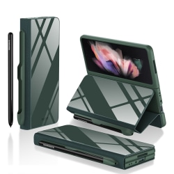 Flip case med pennfack för Samsung Galaxy Z Fold3 5G Dark Green
