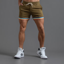Shorts med elastiska midja för män med dragsko
