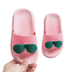 Unisex Open Toe Flats Slip On Tofflor Pink 34/35 【Inner Length 20cm】