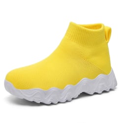 Platta sneakers för barn med rund tå Yellow 36