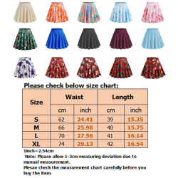 Kvinnor enfärgade julkjolar Flowy A-line kort mini kjol Svart XL