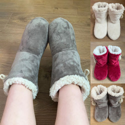Women'S Slippers Warm Ankle Boots Indoor Slippers Soft Sole Gray 39-41