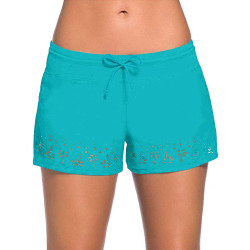 Women Tankini Swim Briefs Bikini Bottoms Beach Shorts Swimwear Blue,S