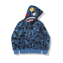 Bape Wgm shark head sweatshirt jacket, 3d digital hoodie-3 S