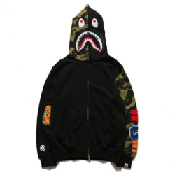 Bape Wgm shark head sweatshirt jacket, 3d digital hoodie-15 XL