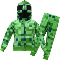 Minecraft kostymer för äldre barn på hösten Långärmad kostymtröja + byxor Tvådelat set 7073 130