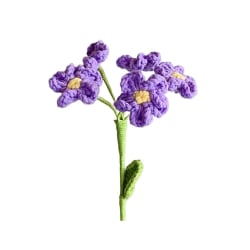 Håndstrikket lavendelblomst Lavendelflettet blomst MØRK LILLA