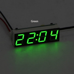 Bil Elektrisk klocka Digital Timer LED Display GRÖN